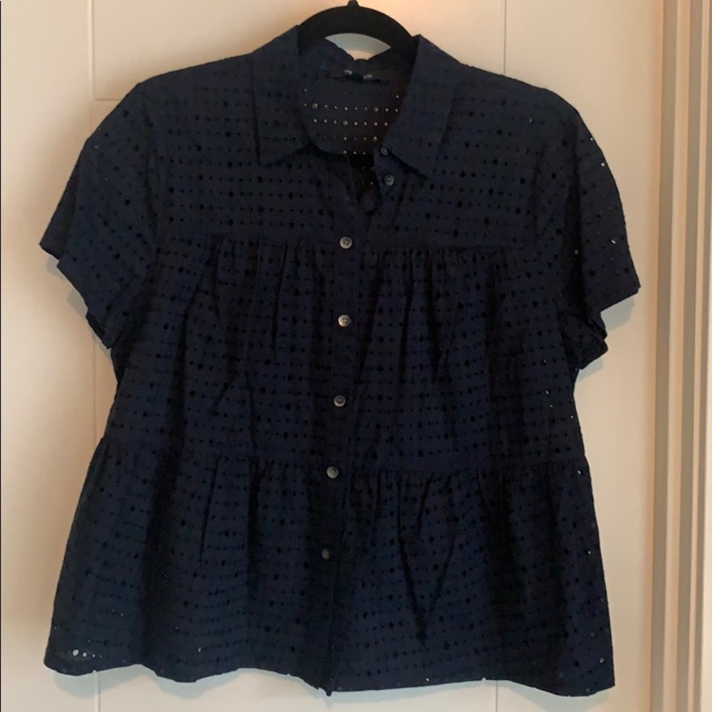 Madewell eyelet blouse